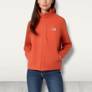 North Face Women's L 7 Summits Project Apex Jacket Orange Softshell Granola Girl